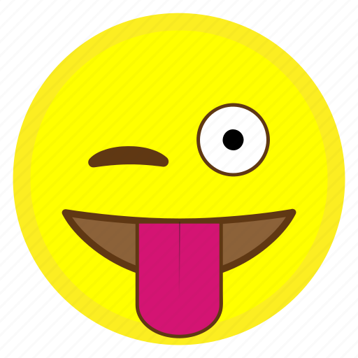 Emoji, eye, face, hovytech, tongue, wink, winking icon - Download on Iconfinder