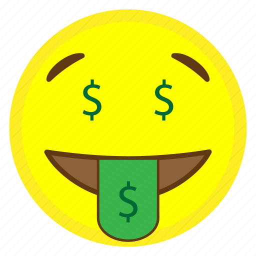 Emoji, face, happy, hovytech, money, mouth, tongue icon - Download on Iconfinder