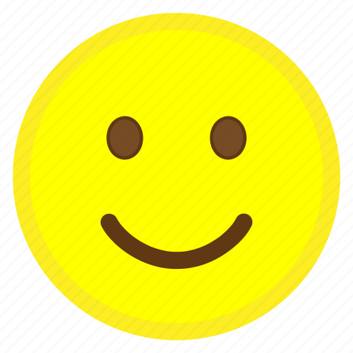 Emoji, face, happy, hovytech, mouth, slightly, smiling icon - Download on Iconfinder