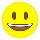 emoji, eye, face, hovytech, mouth, open, smiling