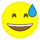 cold, emoji, face, hovytech, mouth, open, smiling