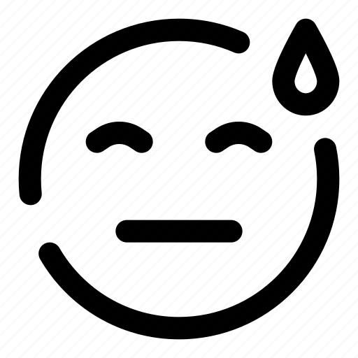 Overwhelmed sweat, emoji, emoticon, face, expression icon - Download on Iconfinder