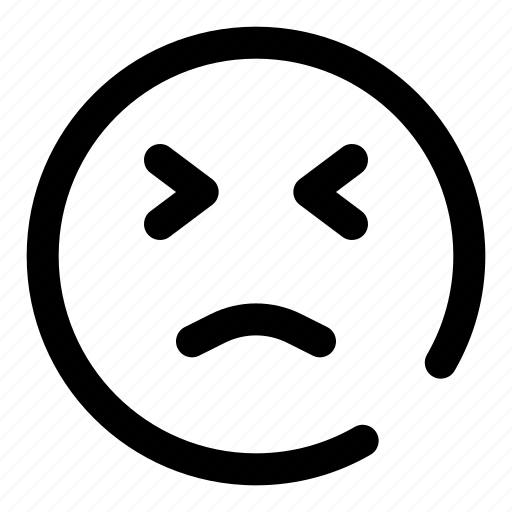 Sad squint, emoji, emoticon, face, expression icon - Download on Iconfinder
