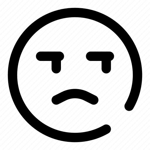 Unamused, emoji, emoticon, face, expression icon - Download on Iconfinder