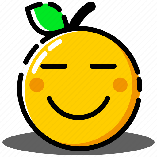 Emoji, emoticon, expression, face, happy, orange icon - Download on Iconfinder