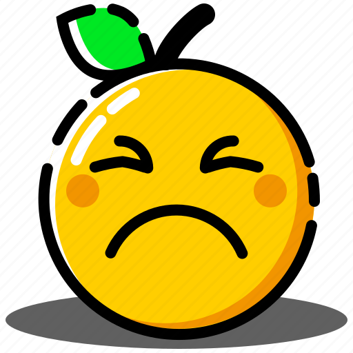 Emoji, emoticon, expression, orange, unhappy icon - Download on Iconfinder