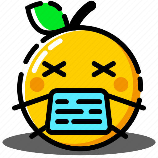 Avatar, emoji, emoticon, expression, face, orange, sick icon - Download on Iconfinder