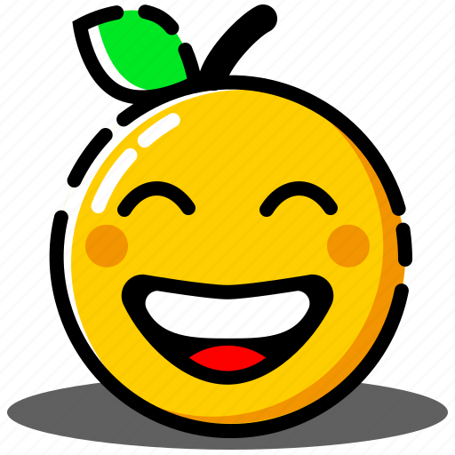 Emoji, emoticon, happy, orange, smile, smiley icon - Download on Iconfinder