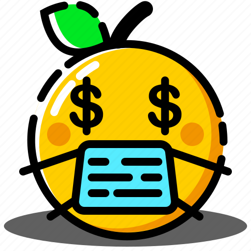 Emoji, emoticon, face, money, orange, sick icon - Download on Iconfinder