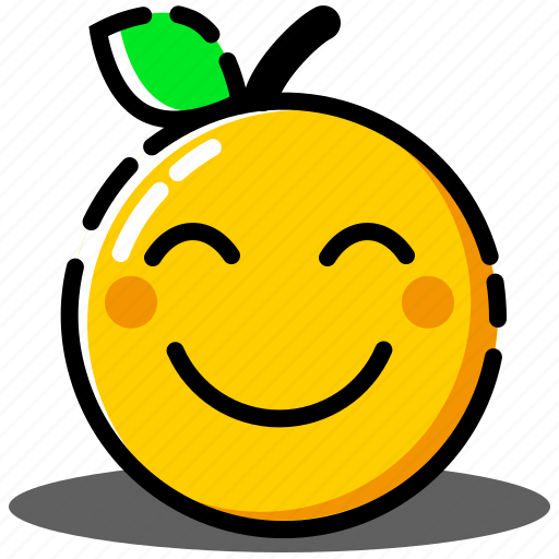 Emoji, emoticon, expression, face, happy, orange, smiley icon - Download on Iconfinder