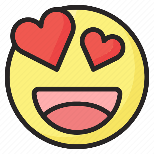 Emoji, emoticon, eyes, happy, heart, love, smile icon - Download on Iconfinder