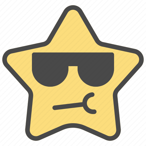 Star, cool, emoticon, face, emoji, expression icon - Download on Iconfinder