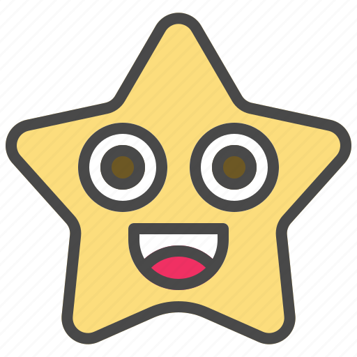 Star, emoticon, face, emoji, expression, happy, smile icon - Download on Iconfinder