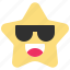 emoji, expression, happy, star, emoticon, face, glasses 