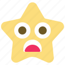 emoji, expression, sad, star, emoticon, face