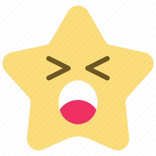 Shout, emoji, expression, sing, star, emoticon, face icon - Download on Iconfinder