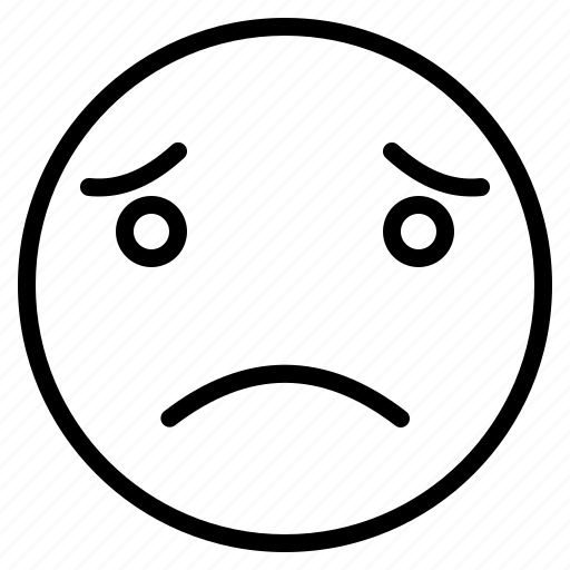 Depressed, emoji, emoticon, emoticons, face, sad icon - Download on Iconfinder