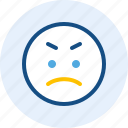 angry, emoticon, expression, mood