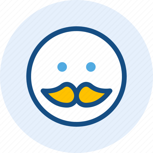 Emoticon, expression, mood, mustache icon - Download on Iconfinder