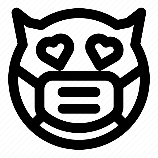 Devil, heart, eyes, emoticon icon - Download on Iconfinder