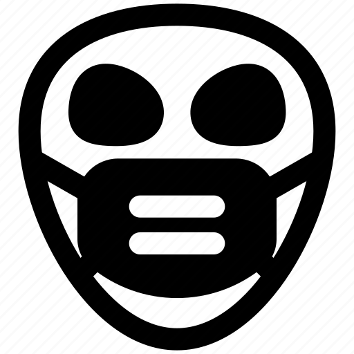 Alien, covid, mask, protection, emoticon icon - Download on Iconfinder