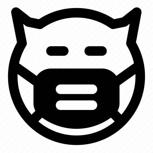 Devil, expressionless, emoticon, mask icon - Download on Iconfinder