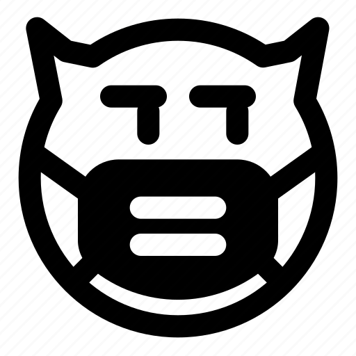 Devil, looking, left, emoticon icon - Download on Iconfinder