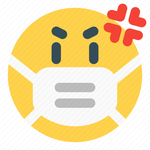 Angry, covid, emoticon, disappointed icon - Download on Iconfinder