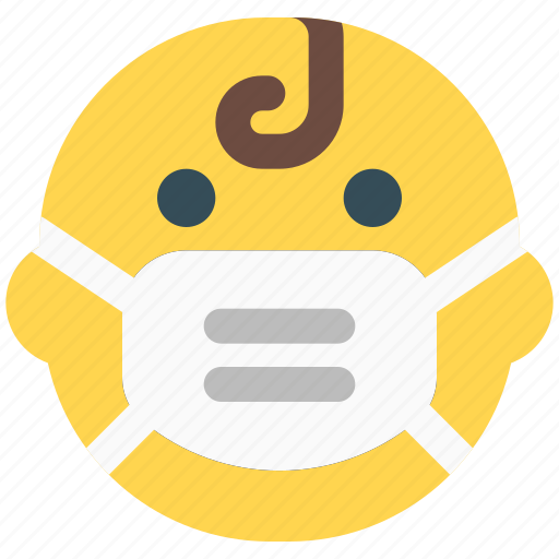 Baby, covid, emoticon, mask icon - Download on Iconfinder