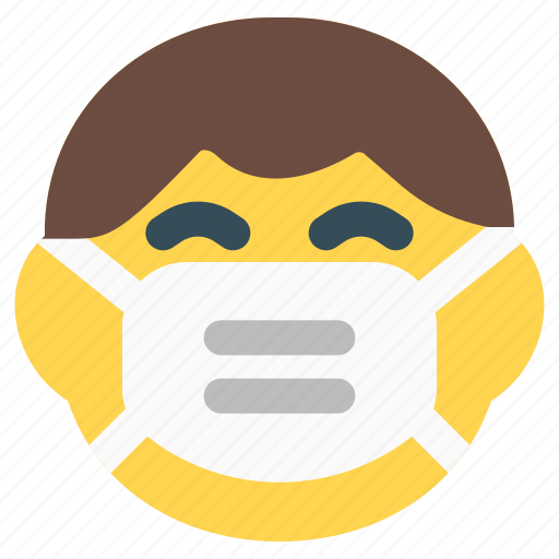 Child, grinning, covid, emoticon, mask icon - Download on Iconfinder