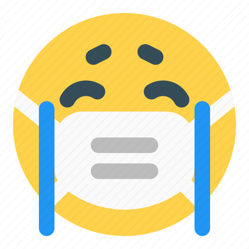 Crying, covid, emoticon, weeping icon - Download on Iconfinder