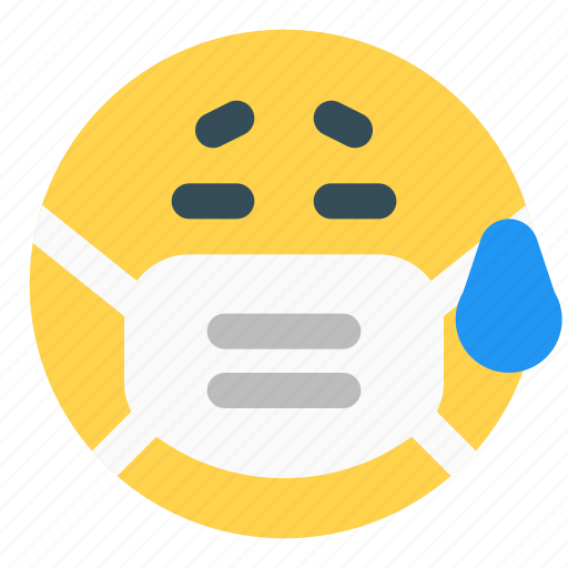 Crying, covid, emoticon, expression icon - Download on Iconfinder
