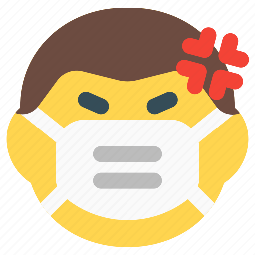 Man, angry, covid, emoticon, disappointed icon - Download on Iconfinder