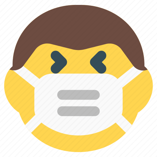 Man, laughing, covid, emoticon, mask icon - Download on Iconfinder