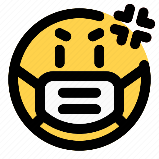 Angry, covid, emoticon, expression icon - Download on Iconfinder