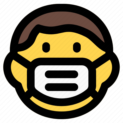 Boy, covid, emoticon, mas, safety icon - Download on Iconfinder
