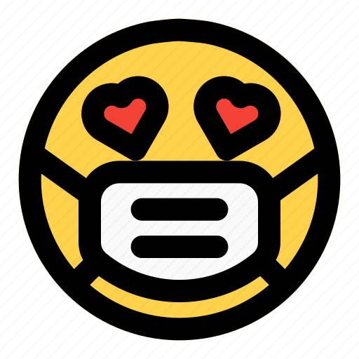 Heart, eyes, covid, emoticon icon - Download on Iconfinder