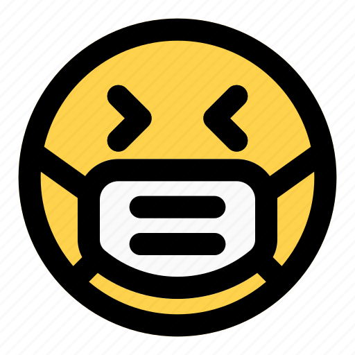 Laughing, covid, emoticon, happy icon - Download on Iconfinder