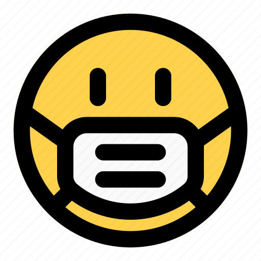 Neutral, covid, emoticon, expression icon - Download on Iconfinder