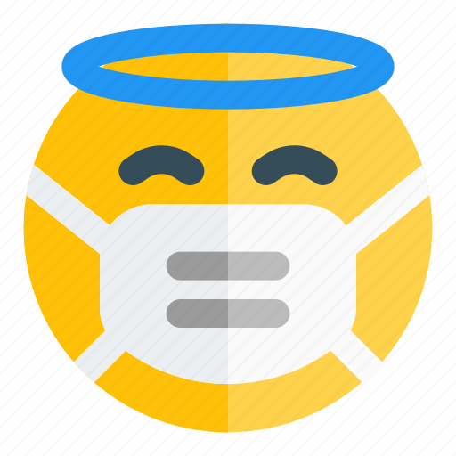 Safety, angel, halo, mask, emotion icon - Download on Iconfinder