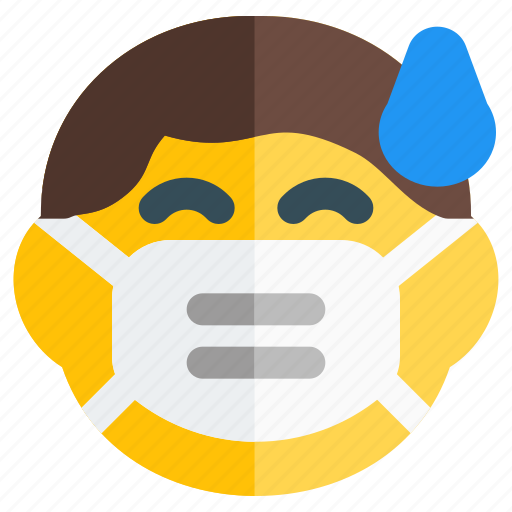 Boy, sweat, mask, emoticon icon - Download on Iconfinder