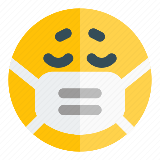 Dissapointed, emoticon, mask, covid icon - Download on Iconfinder