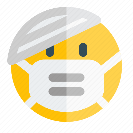 Injured, covid, bandage, emoticon icon - Download on Iconfinder