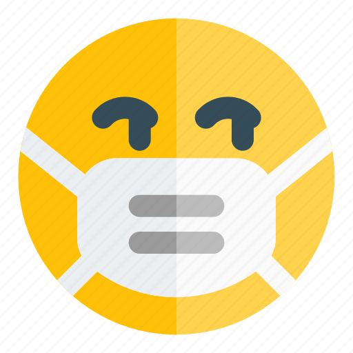 Looking, left, covid, mask, emoticon icon - Download on Iconfinder