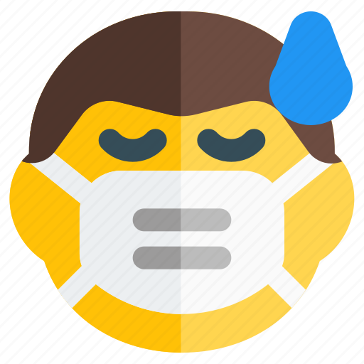 Man, sweat, emoticon, mask icon - Download on Iconfinder