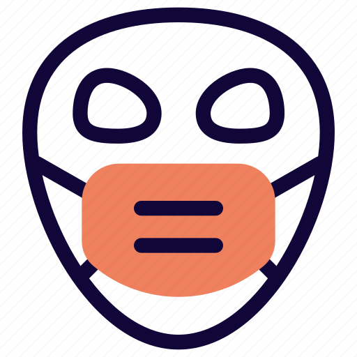 Alien, covid, mask, safety, emoticon icon - Download on Iconfinder