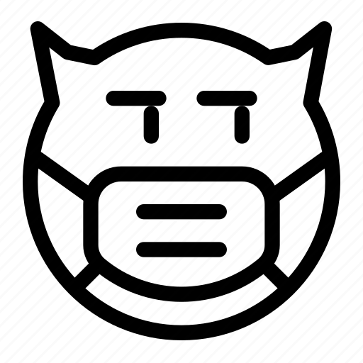 Devil, looking, left, emoticon, expression icon - Download on Iconfinder
