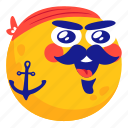 pirates, pirate, emoji, emoticon, captaiin, hook