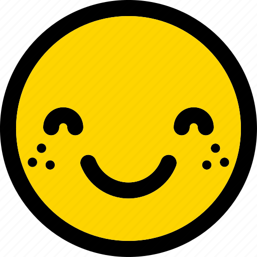 Closed, eyes, face, smiling, with, emoji, emoticon icon - Download on Iconfinder