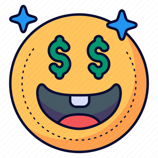 Dollar, dollars, emoji, emoticon, money icon - Download on Iconfinder